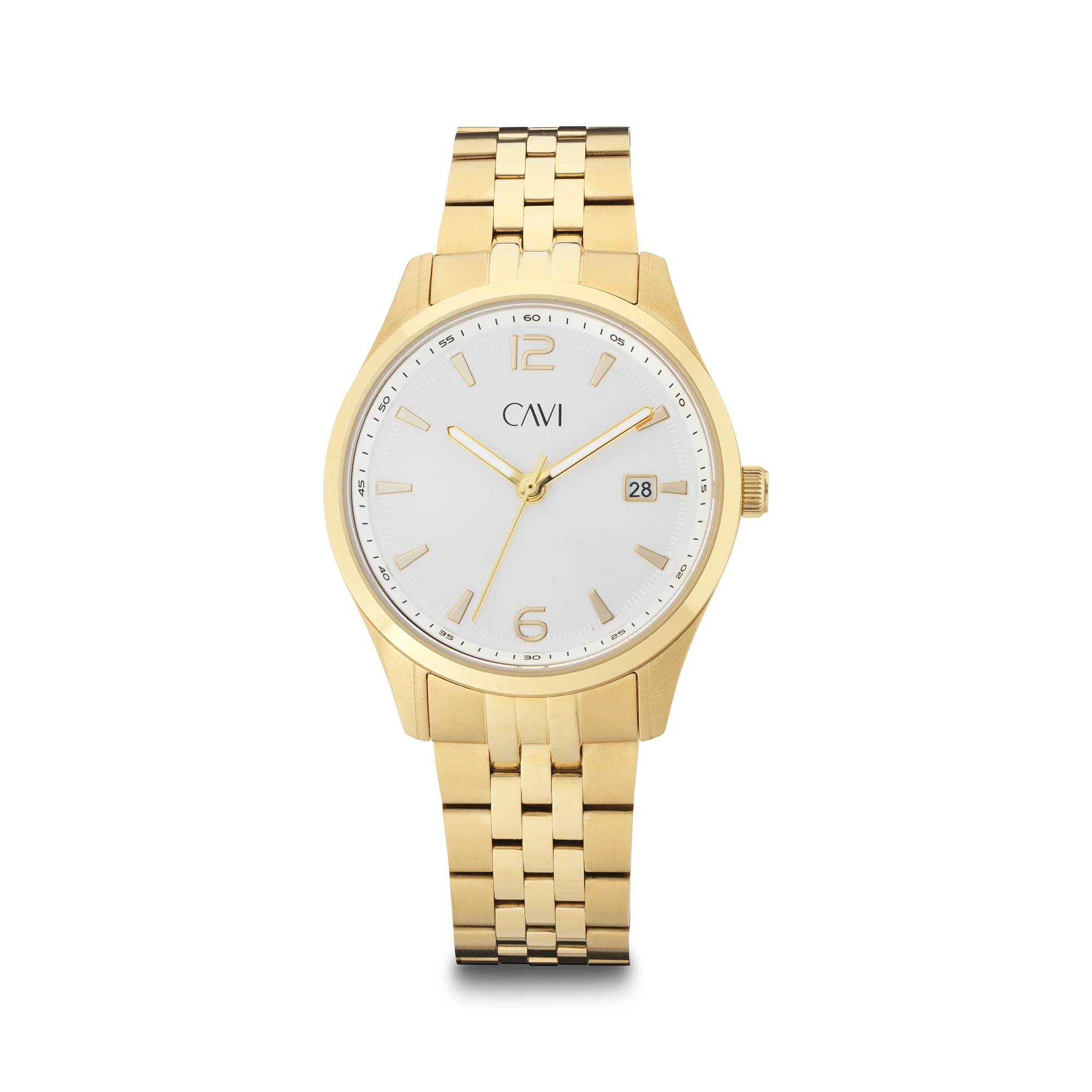 CAVI Watches - Luna Silver ur, 36 mm - Guld IPG rustfrit stål