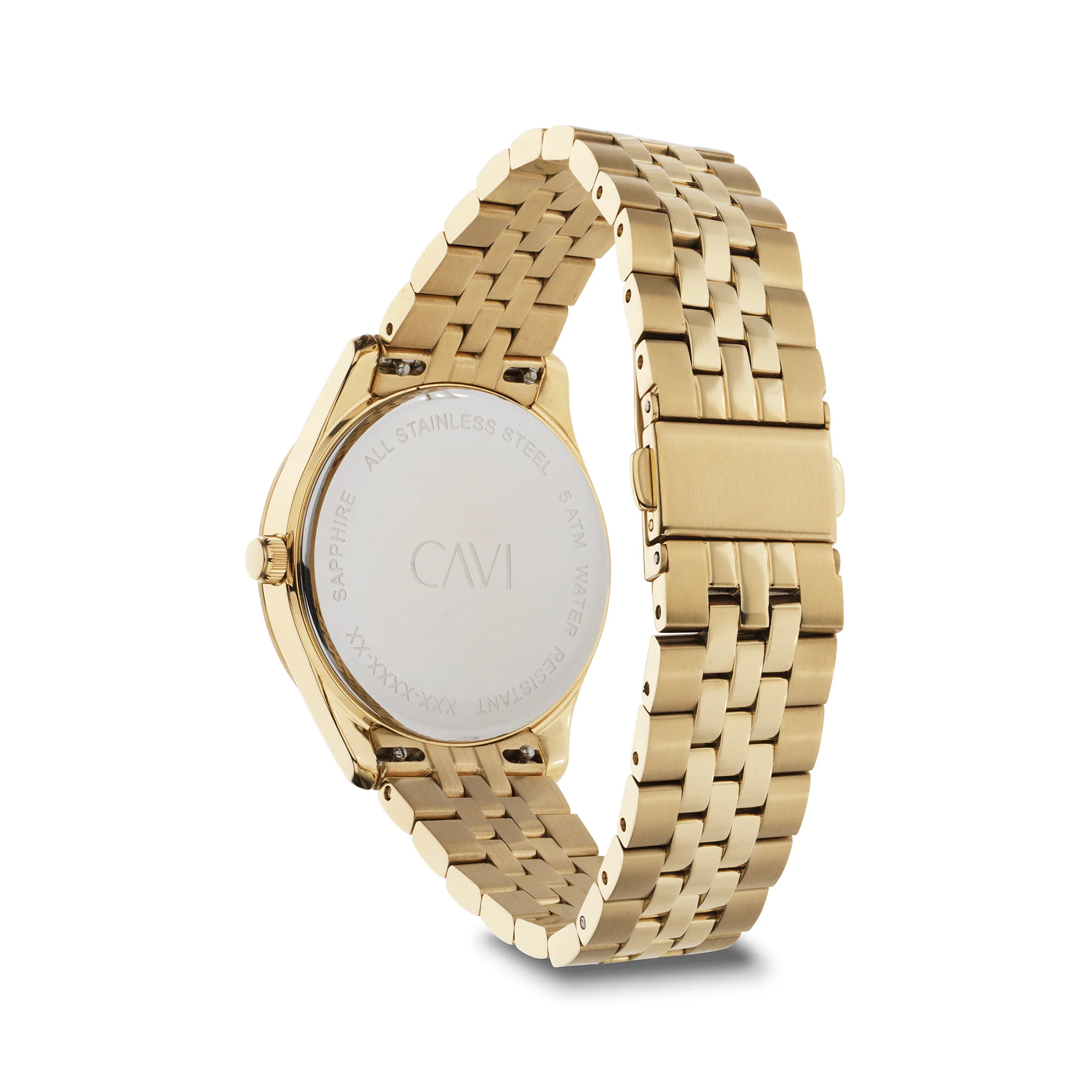 CAVI Watches - Luna Silver ur, 36 mm - Guld IPG rustfrit stål - Image 3