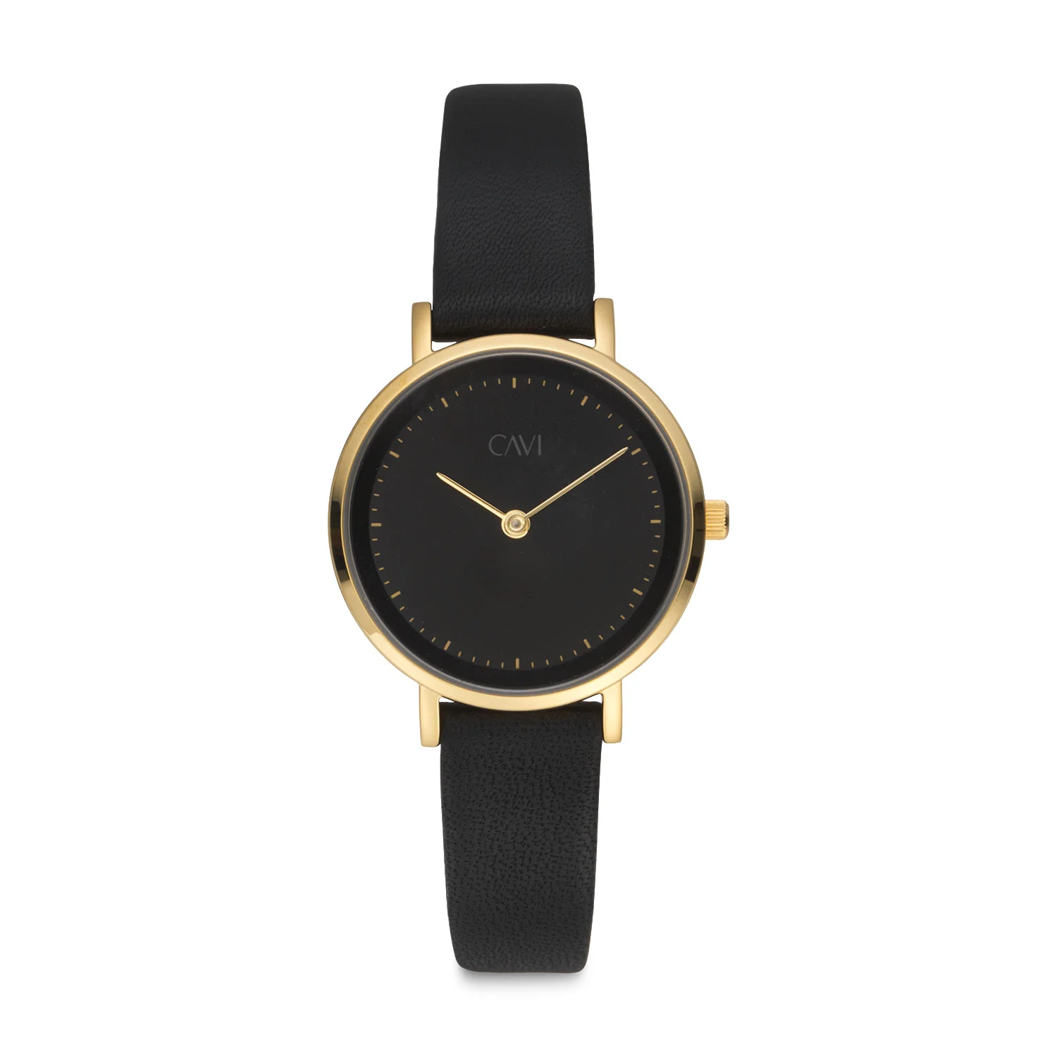 CAVI Watches - Lyra Black Sunray ur, 28 mm - Guld IPG rustfrit stål