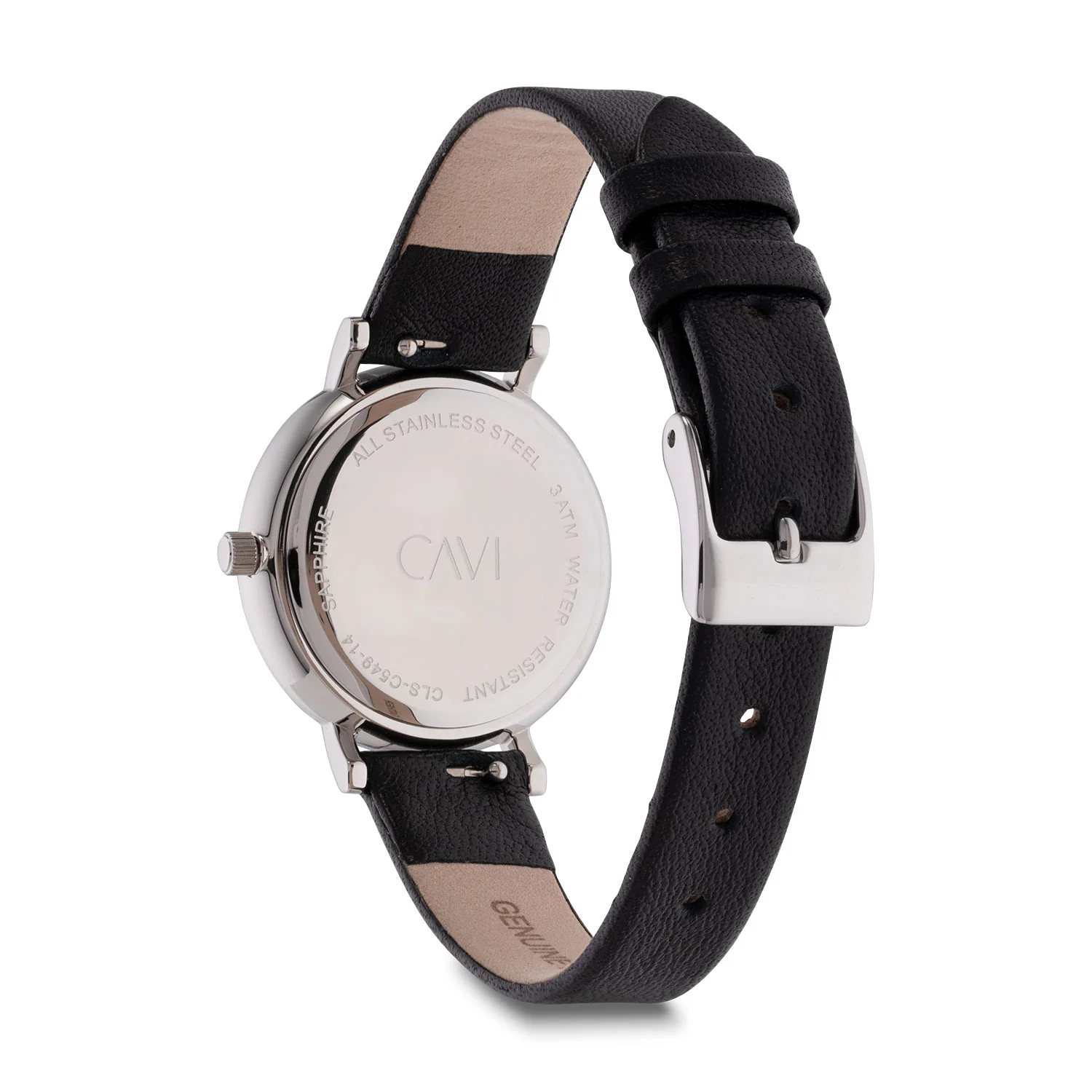 CAVI Watches - Lyra Black Sunray ur, 28 mm - Rustfrit stål - Image 3