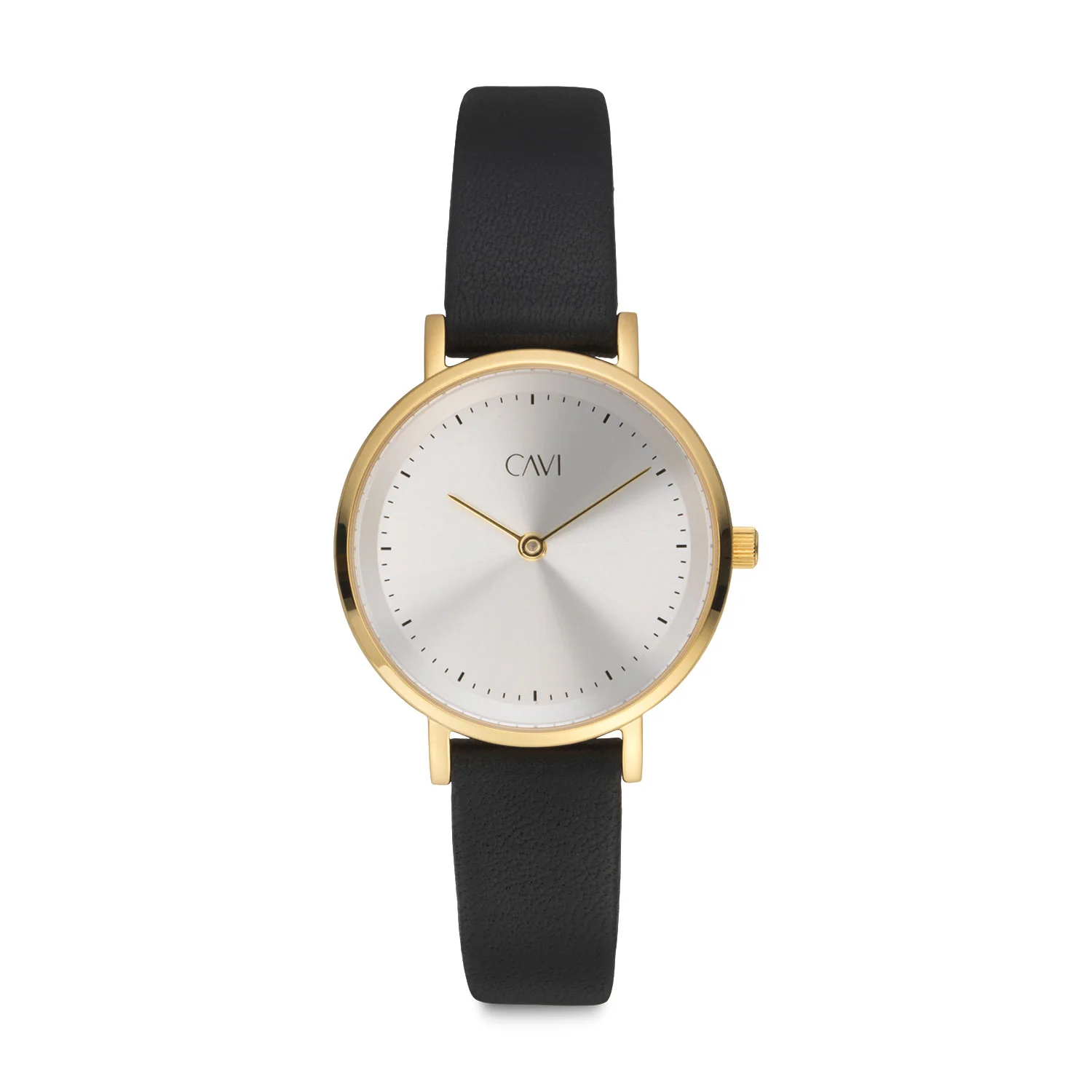 CAVI Watches - Lyra Silver Sunray ur, 28 mm - Guld IPG rustfrit stål