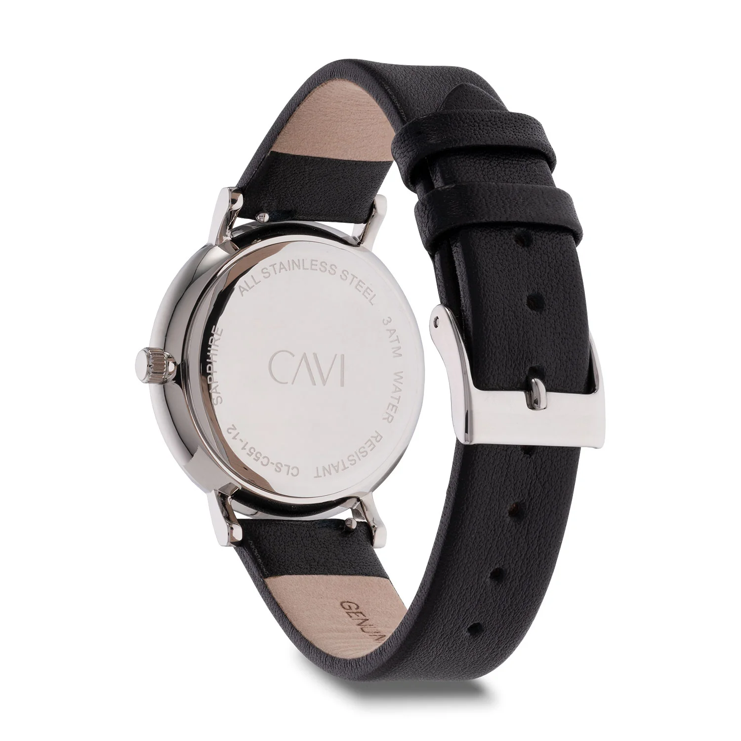 CAVI Watches - Mensa Black Sunray ur, 34 mm - Rustfrit stål - Image 3