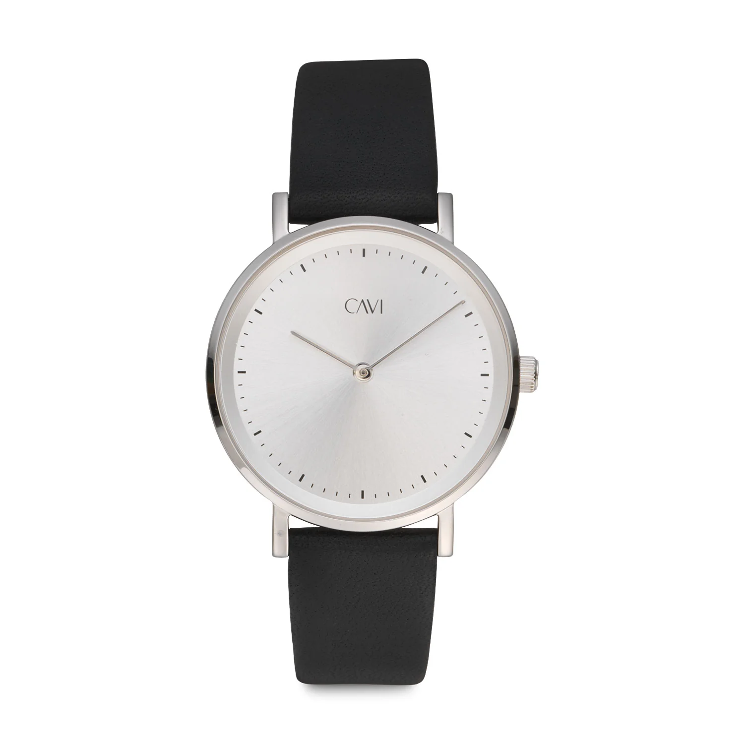 CAVI Watches - Mensa Silver Sunray ur, 34 mm - Rustfrit stål