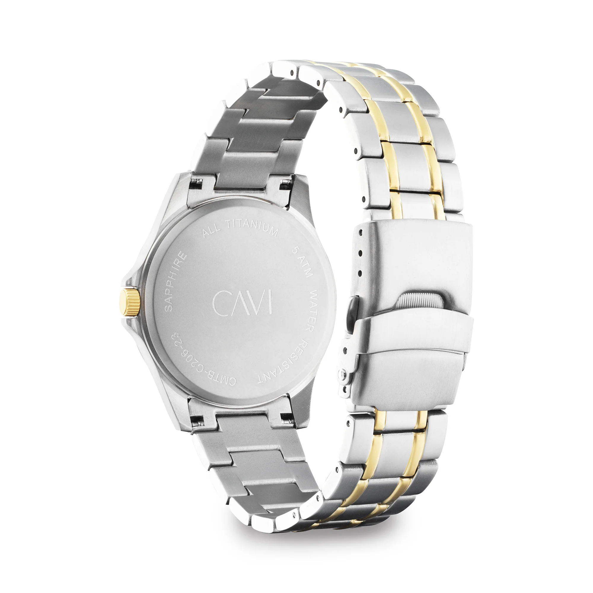 CAVI Watches - Polaris titanium m. bicolor lænke, 39 mm - Titanium - Image 2