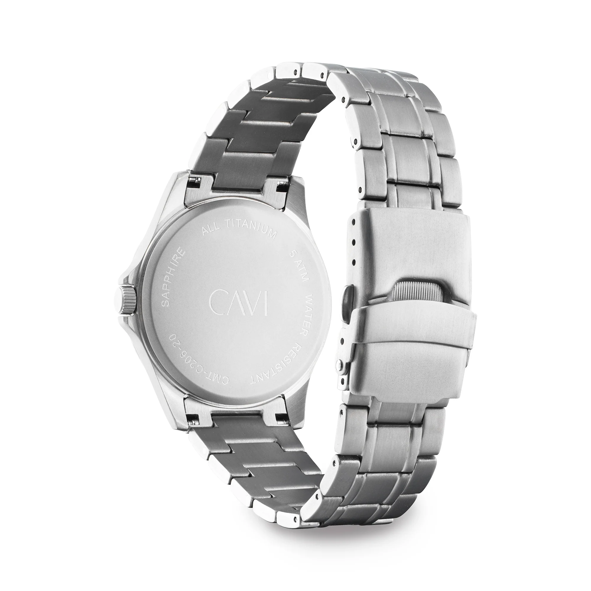 CAVI Watches - Polaris titanium med lænke, sort/39 mm - Titanium - Image 2