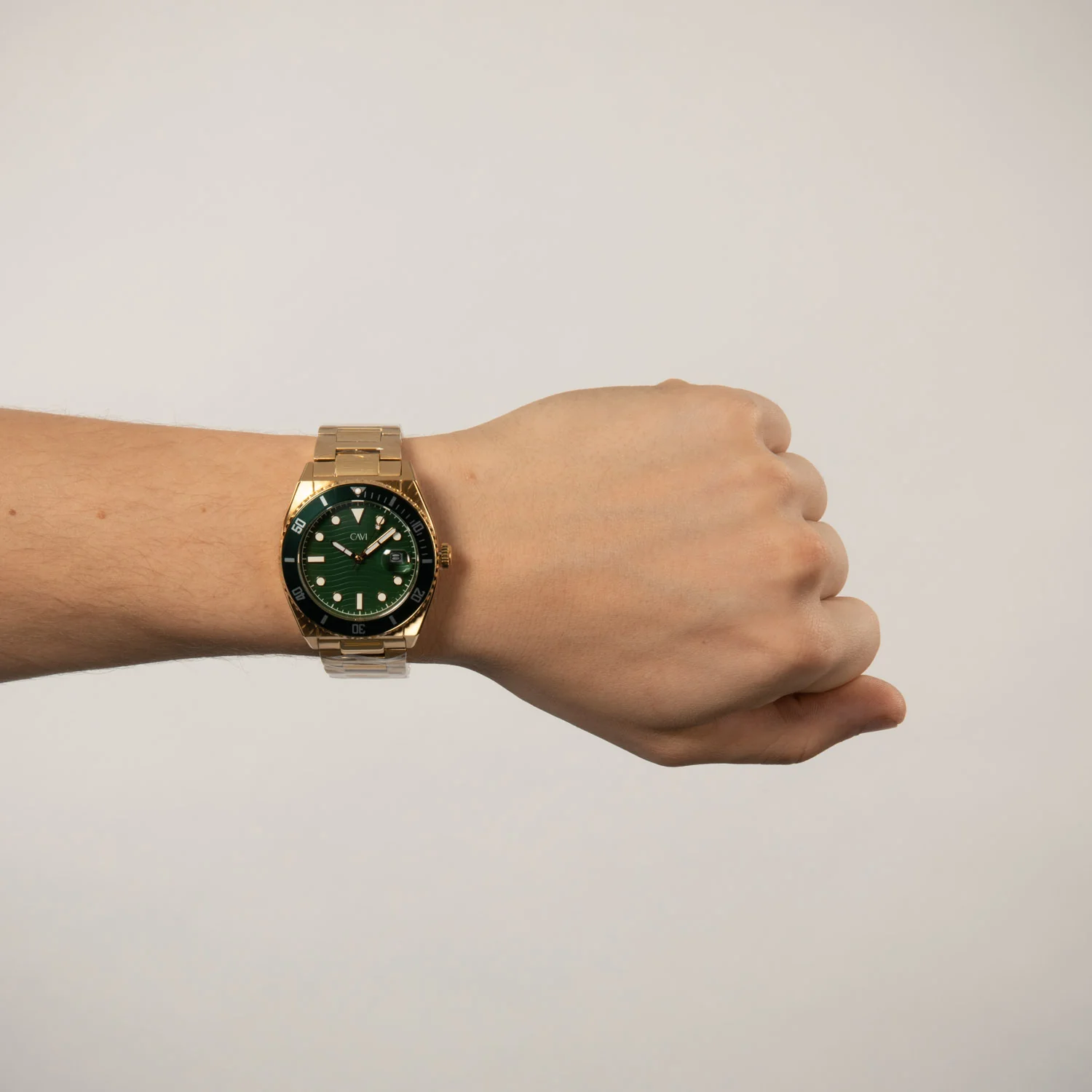 CAVI Watches - Regulus Matt Green ur, 40 mm - Guld IPG rustfrit stål - Image 2