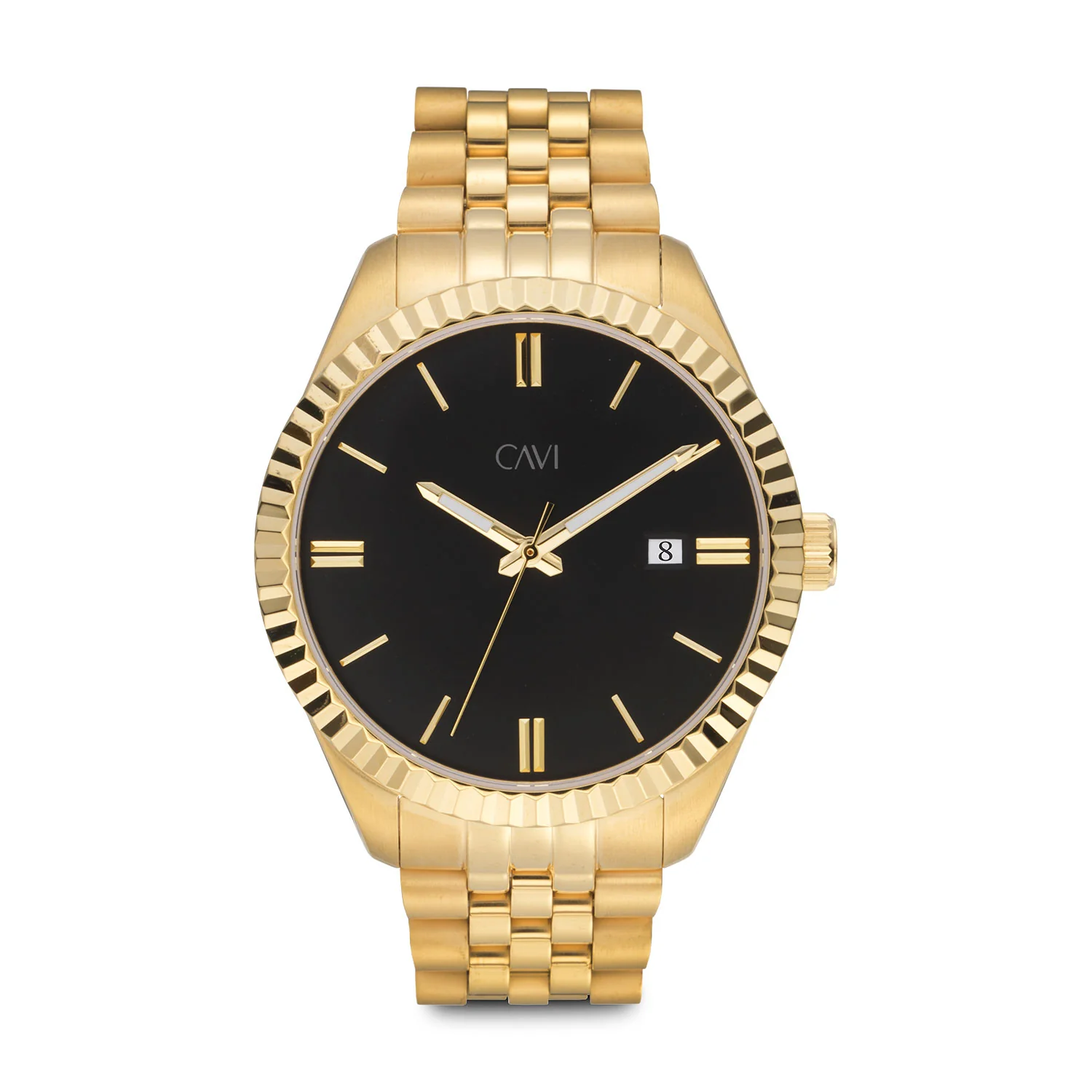 CAVI Watches - Scutum Black Sunray ur, 41 mm - Guld IPG rustfrit stål