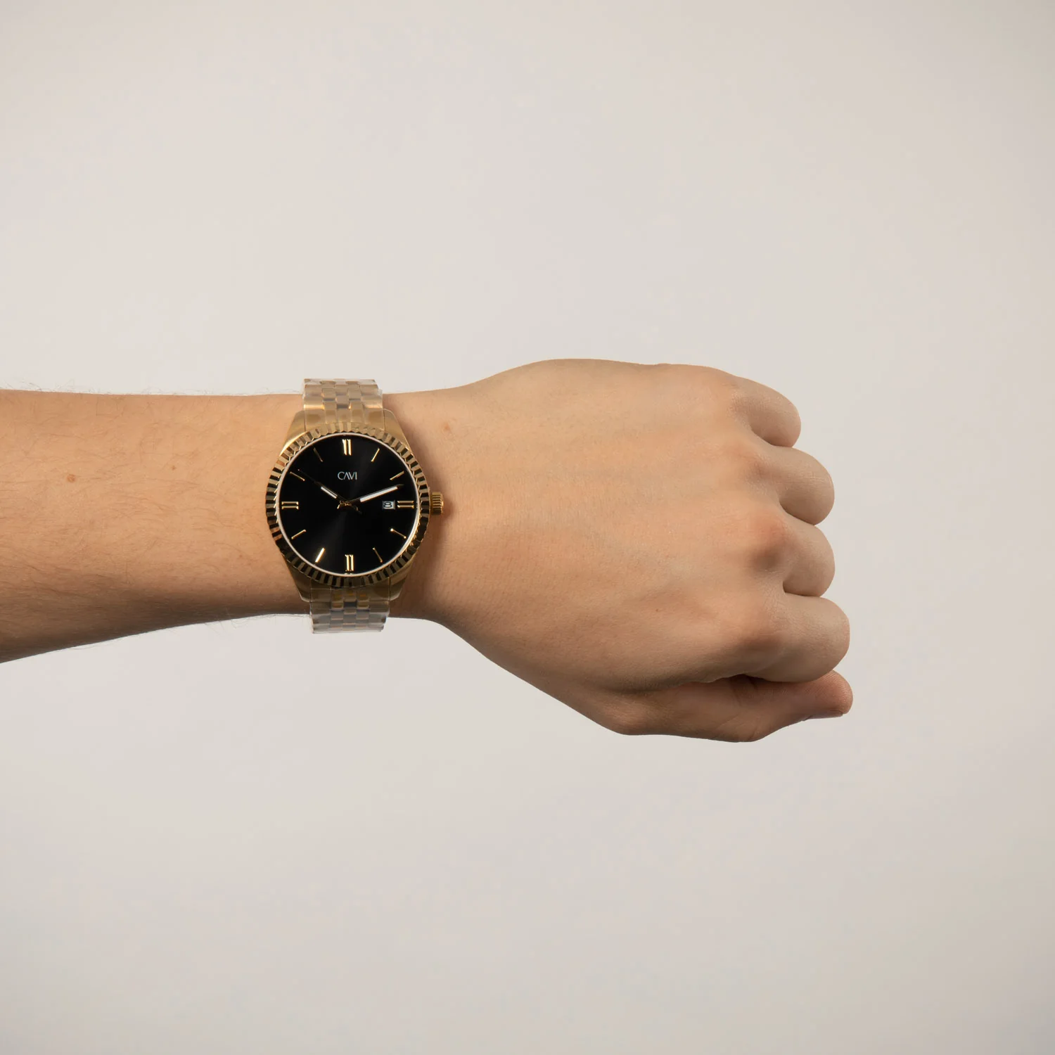CAVI Watches - Scutum Black Sunray ur, 41 mm - Guld IPG rustfrit stål - Image 2