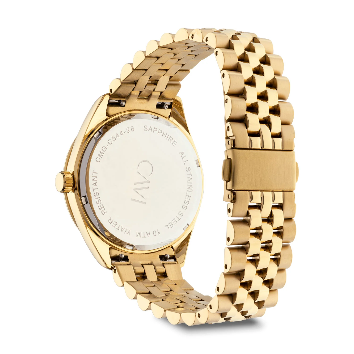 CAVI Watches - Scutum Silver Sunray ur, 41 mm - Guld IPG rustfrit stål - Image 3