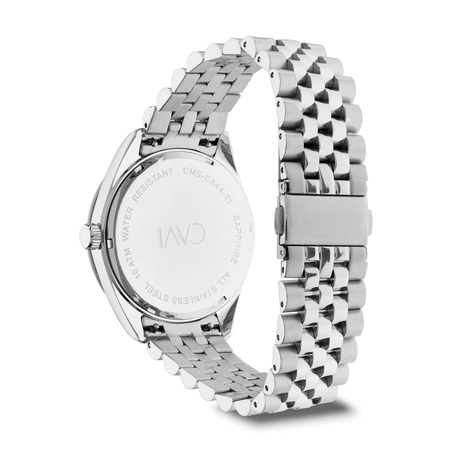 CAVI Watches - Scutum Silver Sunray ur, 41 mm - Rustfrit stål - Image 4
