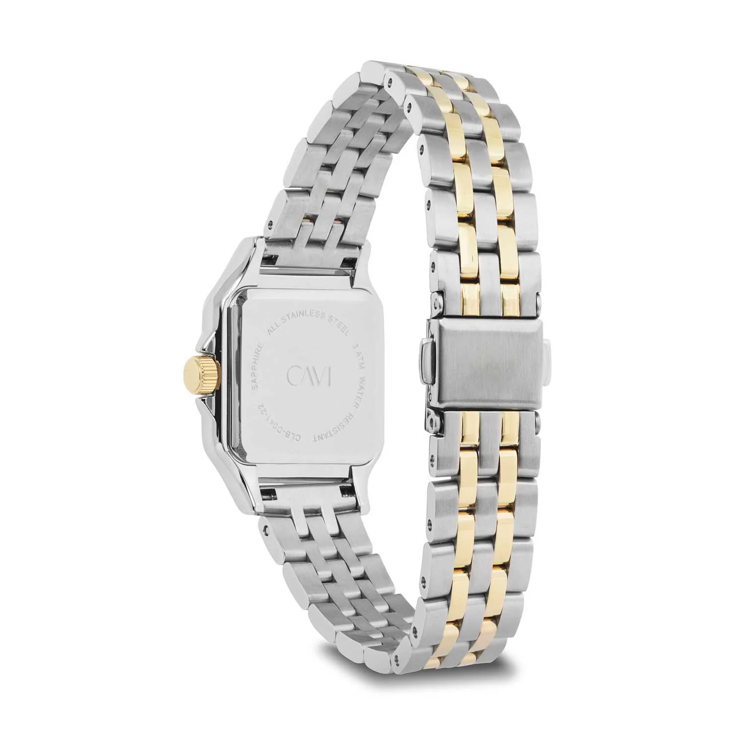 CAVI Watches - Syrma ur m. lænke, 26x26 mm - Bicolor rustfrit stål - Image 3