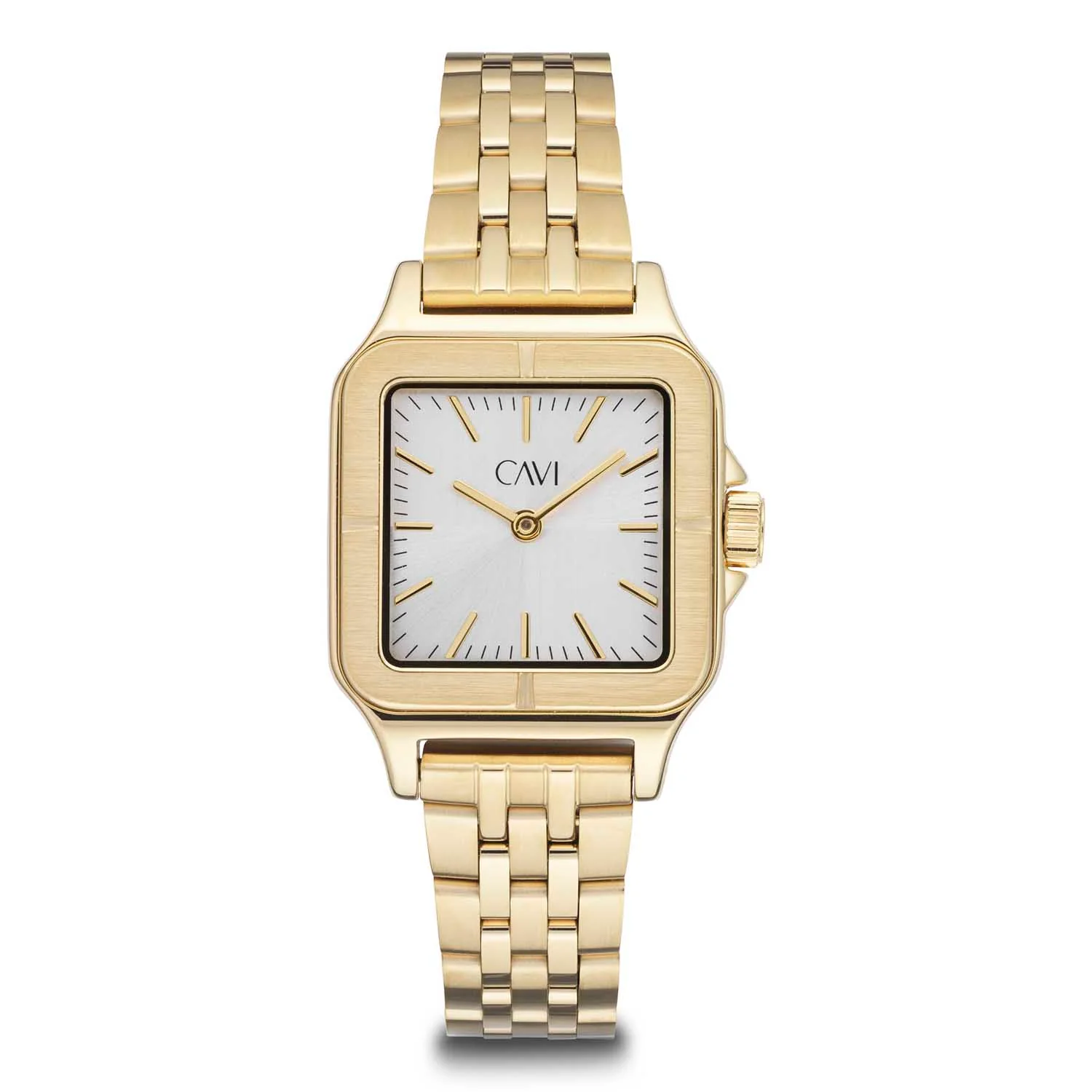 CAVI Watches - Syrma ur m. lænke, 26x26 mm - Guld PVD rustfrit stål