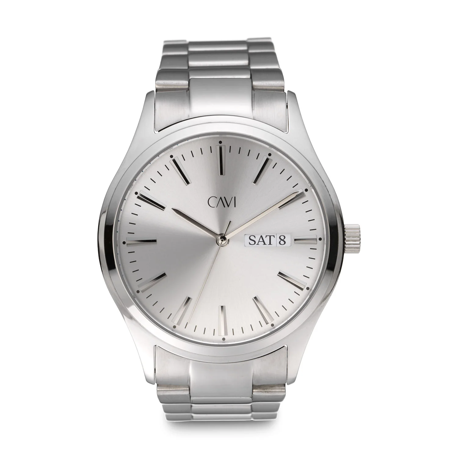 CAVI Watches - Toliman Silver Sunray ur, 41 mm - Rustfrit stål