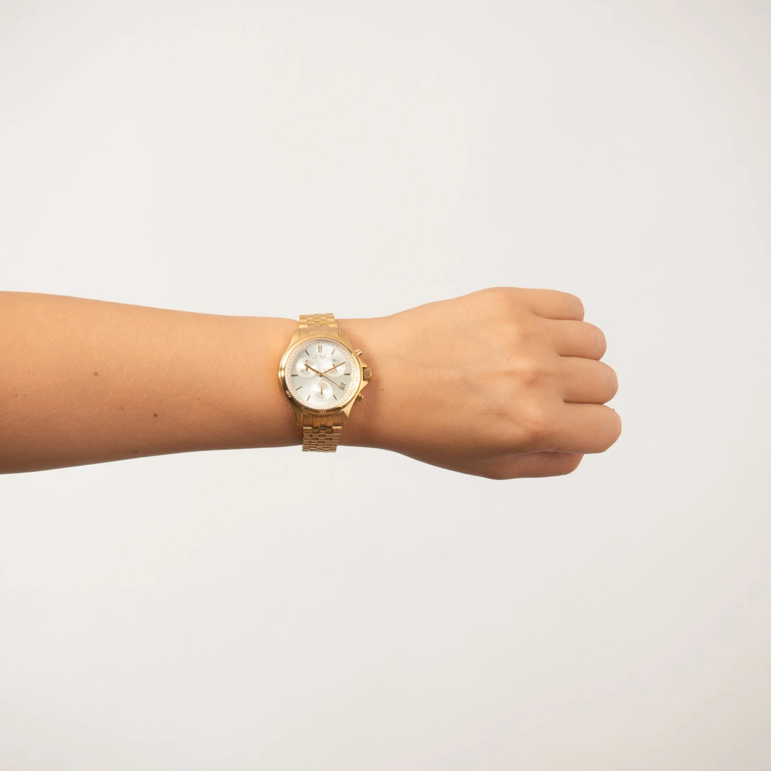 CAVI Watches - Vega Silver ur, 38 mm - Guld IPG rustfrit stål - Image 2