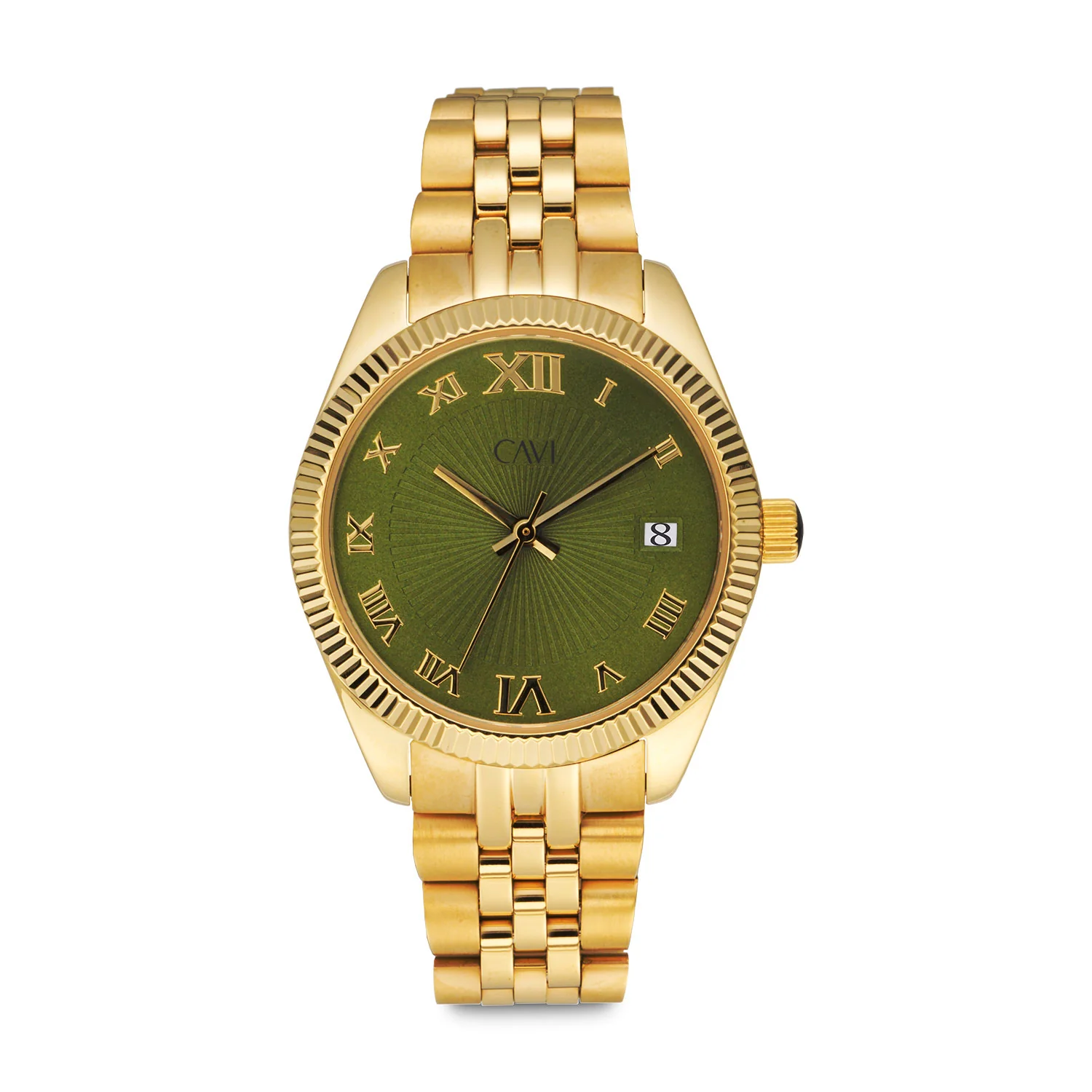 CAVI Watches - Vela Green Sunray ur, 32,5 mm - Guld IPG rustfrit stål