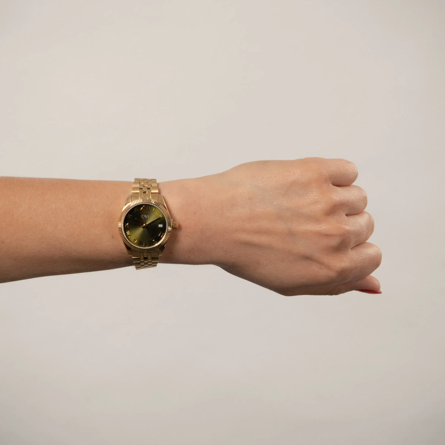 CAVI Watches - Vela Green Sunray ur, 32,5 mm - Guld IPG rustfrit stål - Image 2