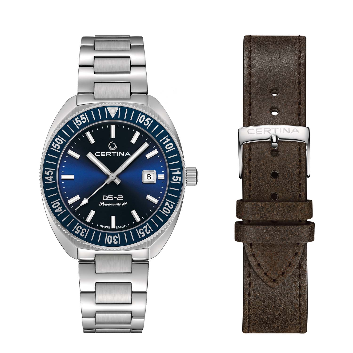 Certina - DS-2 Powermatic blå, 42mm - Stål - Image 5