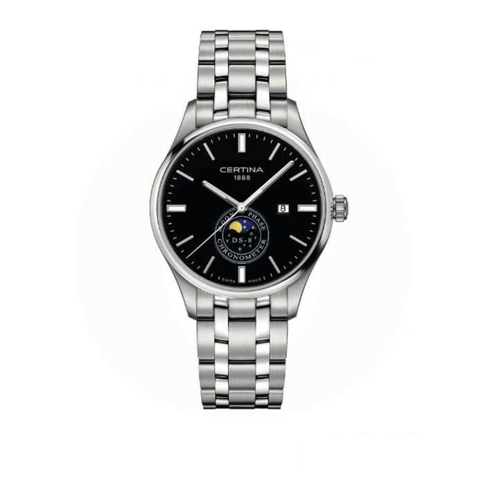 Certina - DS-8 Moon Phase Herreur - rustfrit stål C0334571105100