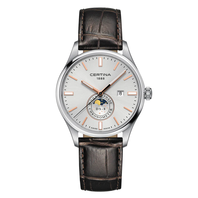 Certina - DS-8 Moon Phase Herreur - rustfrit stål C0334571603100