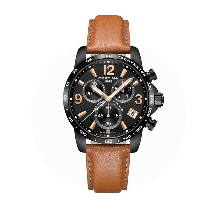Certina - DS Podium Chrono Herreur - sort stål C0344173605700