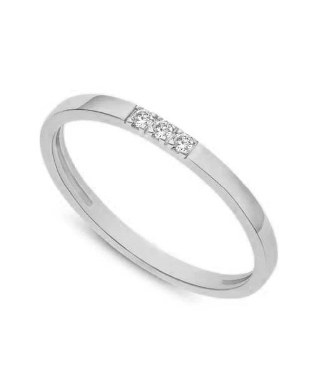 Diamond Collection - Alliancering, 3x0,01 ct. w/si - 14 kt. hvidguld, B0709-100HG