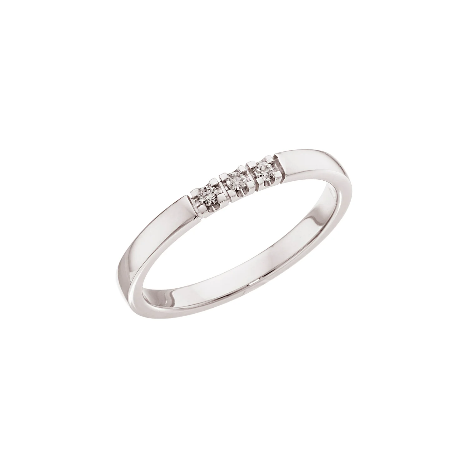 Diamond Collection - Alliancering, 3x0,02 ct. w/si - 14 kt. hvidguld, 0299-3-585HV