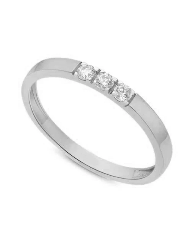 Diamond Collection - Alliancering, 3x0,03 ct. w/si - 14 kt. hvidguld, B0716-100HG