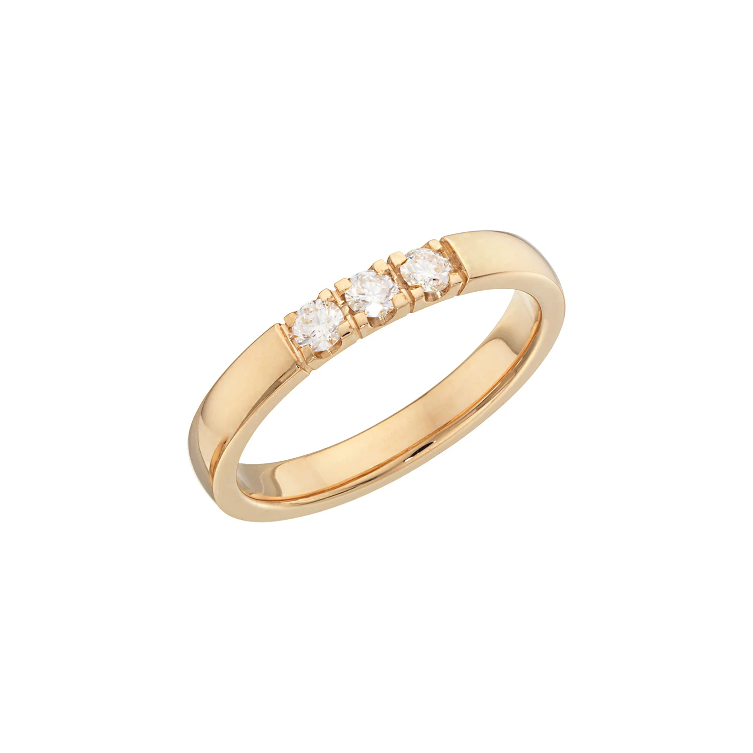 Diamond Collection - Alliancering, 3x0,07 ct. tw/si - 14 kt. guld, 0799-3-585R