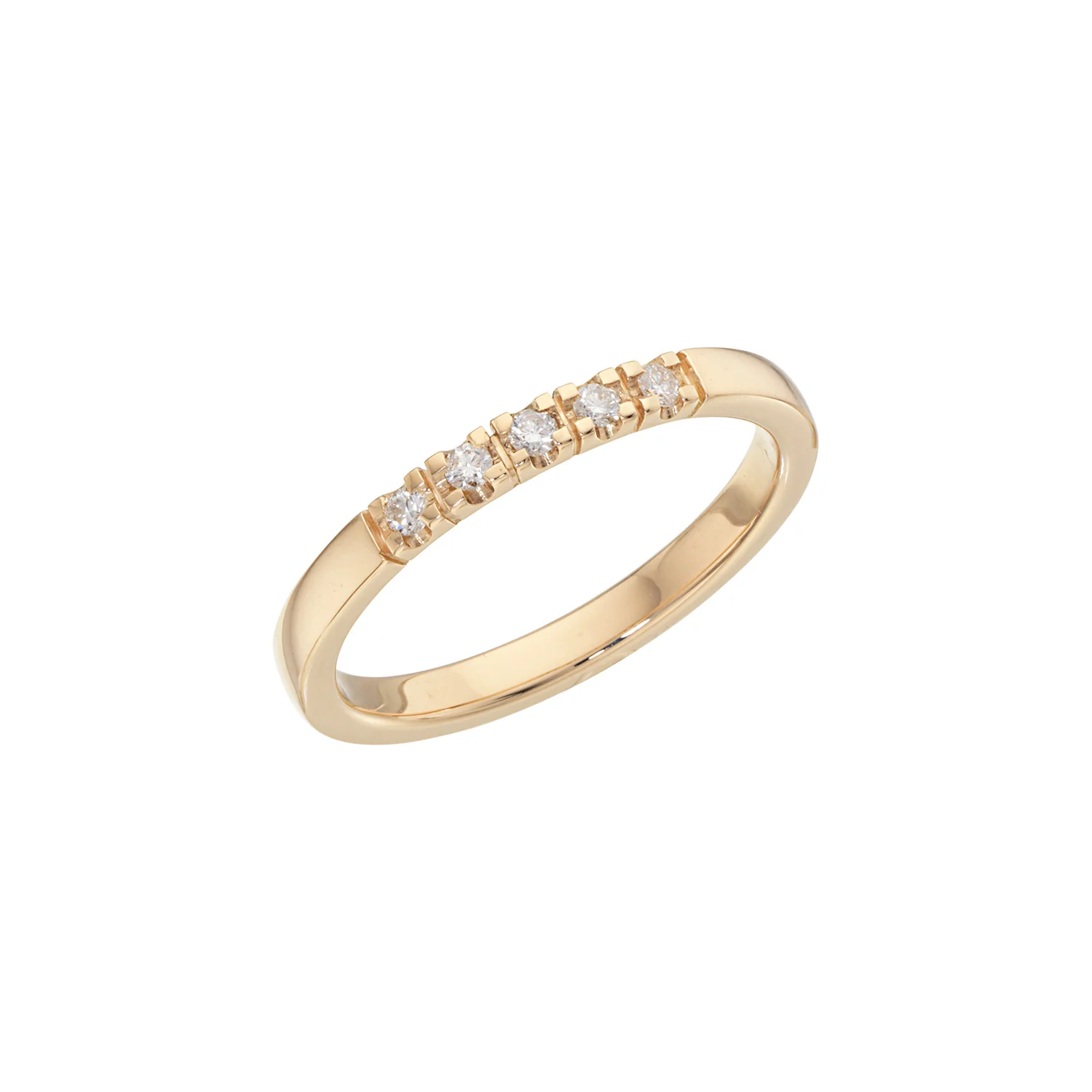 Diamond Collection - Alliancering, 5x0,02 ct. tw/si - 14 kt. guld, 0299-5-585R