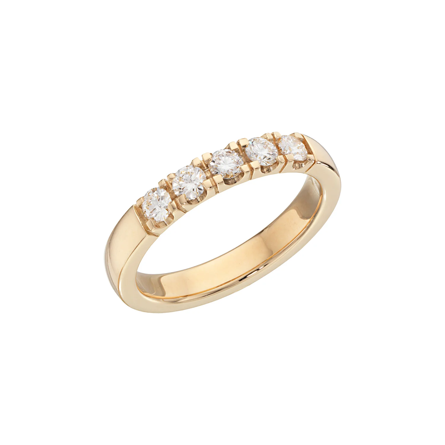 Diamond Collection - Alliancering, 5x0,10 ct. tw/si - 14 kt. rødguld, 1099-5-585R