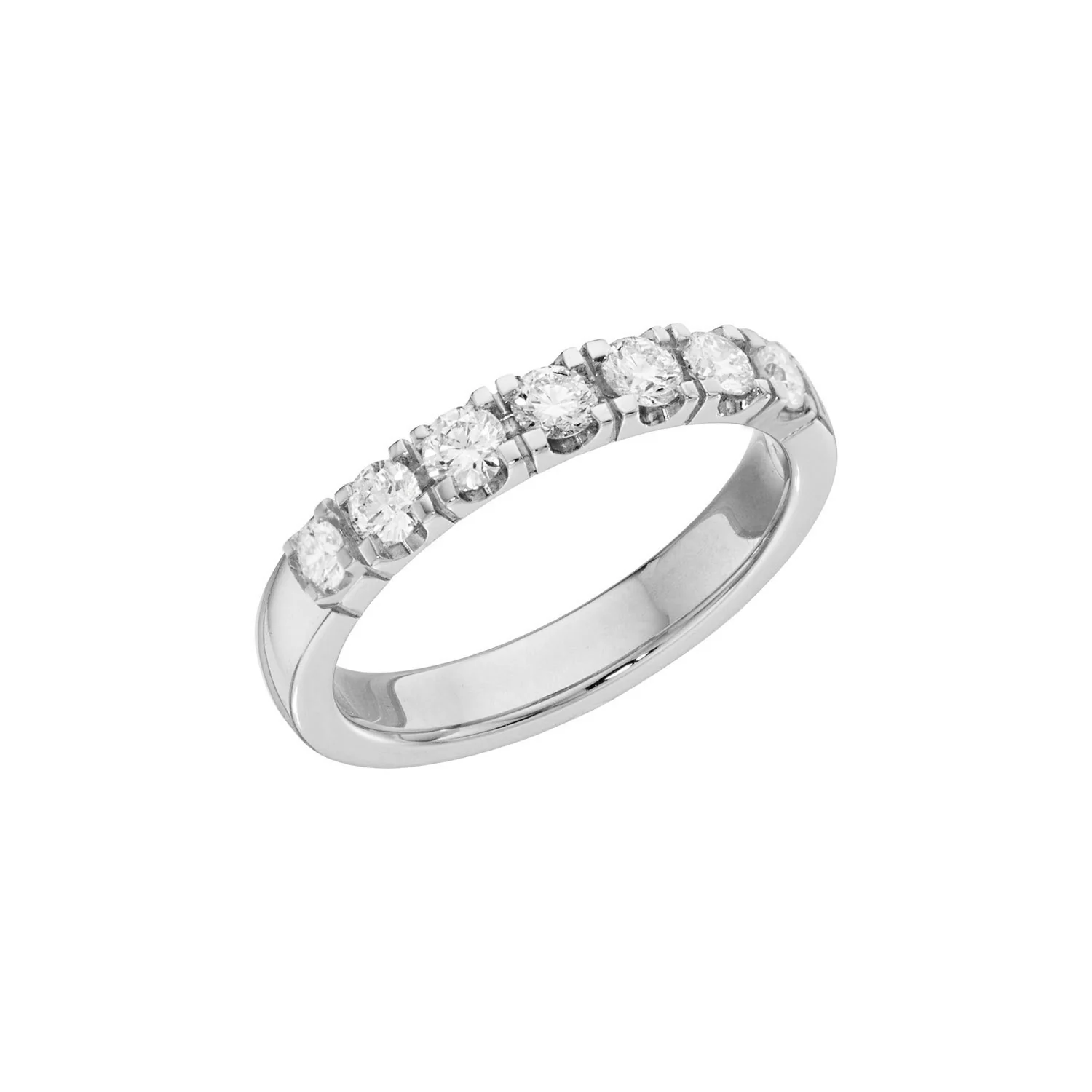 Diamond Collection - Alliancering, 7x0,10 ct. tw/s - 14 kt. hvidguld, 1099-7-585HV
