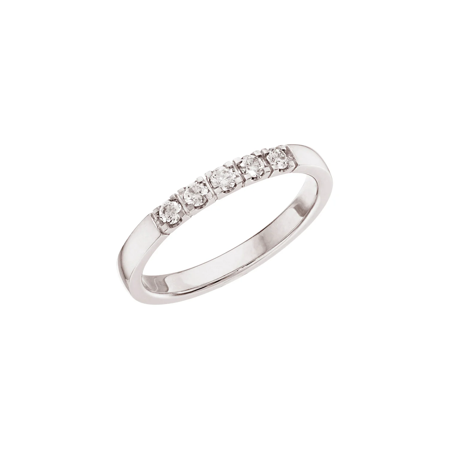 Diamond Collection - Alliancering m/blød kant, 5x0,04 ct. tw/si - 14 kt. guld, 0499-5-585HV