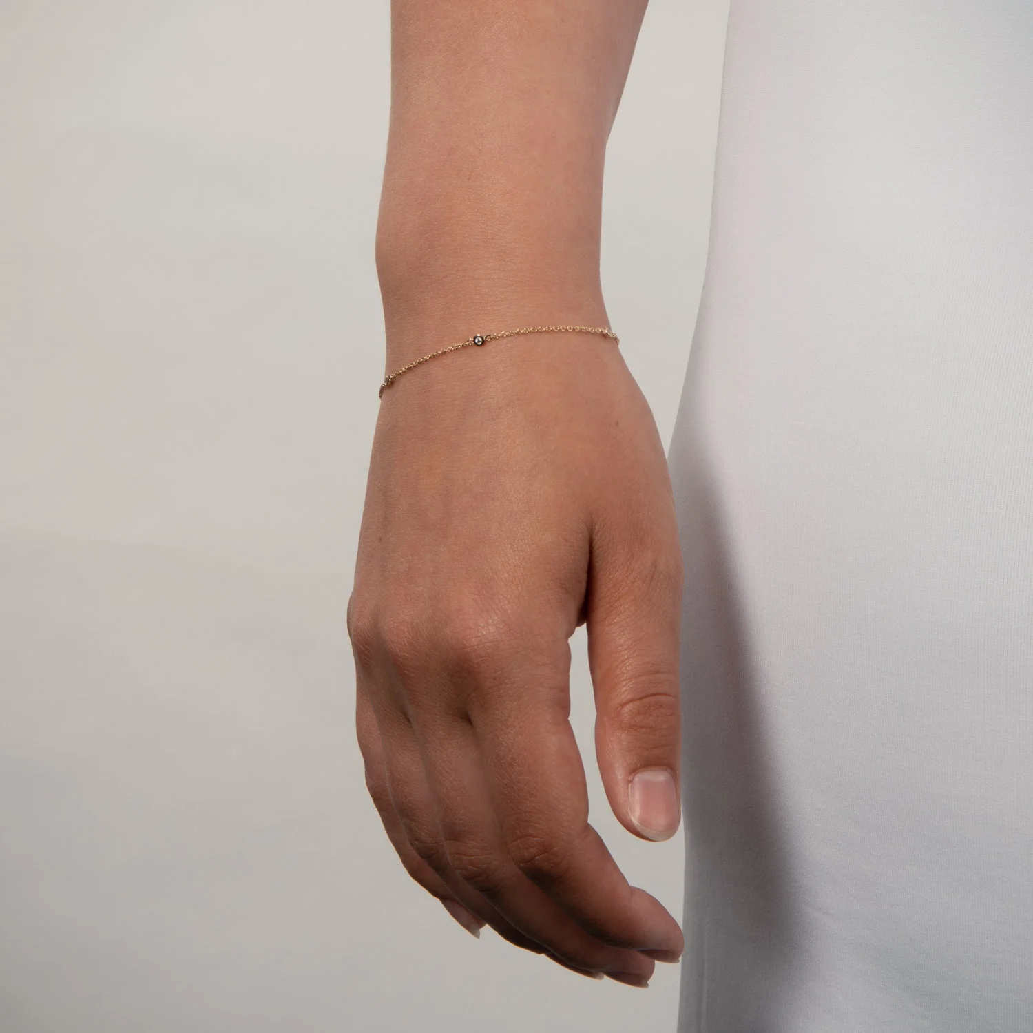 Diamond Collection - Armbånd, 0,09 ct. w/si, 19 cm - 14 kt. guld - Image 2