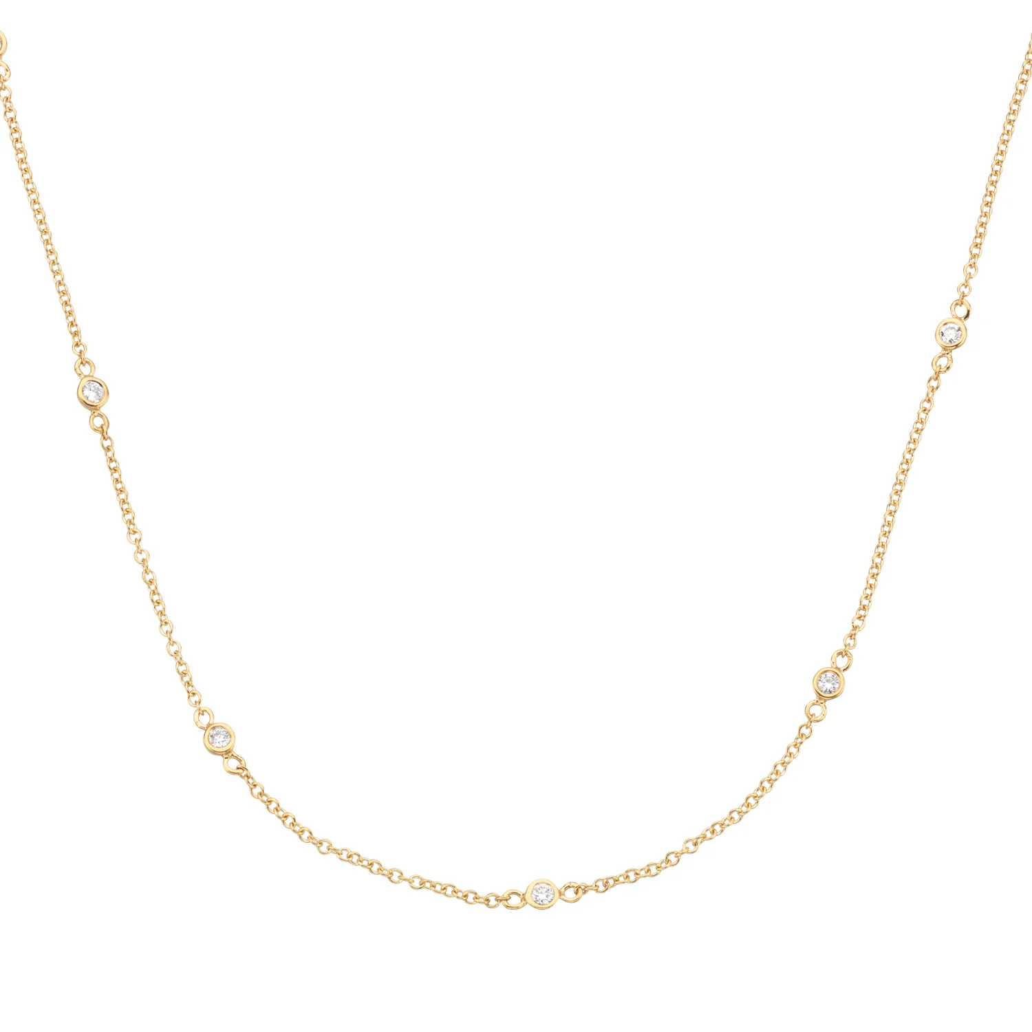 Diamond Collection - Halskæde, 0,30 ct. w/si, 45-50 cm - 14 kt. guld - Image 3