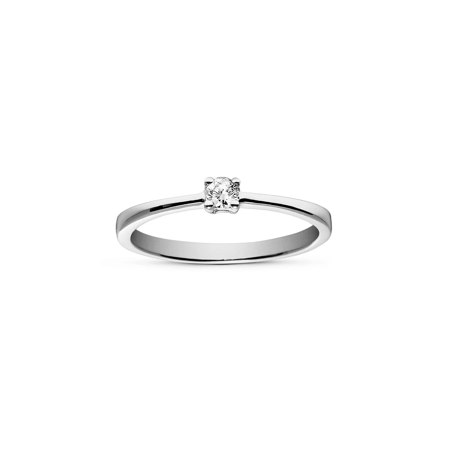 Diamond Collection - Ring, 1x0,09 ct. w/si - 14 kt. hvidguld