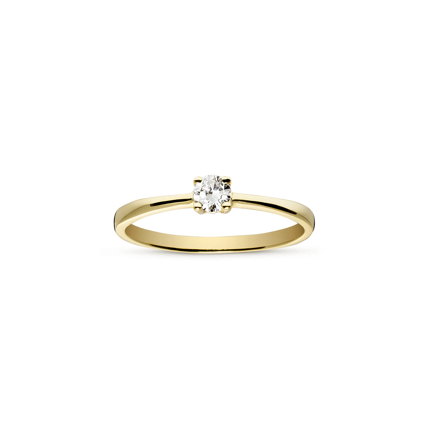 Diamond Collection - Ring, 1x0,14 ct. w/si - 14 kt. guld