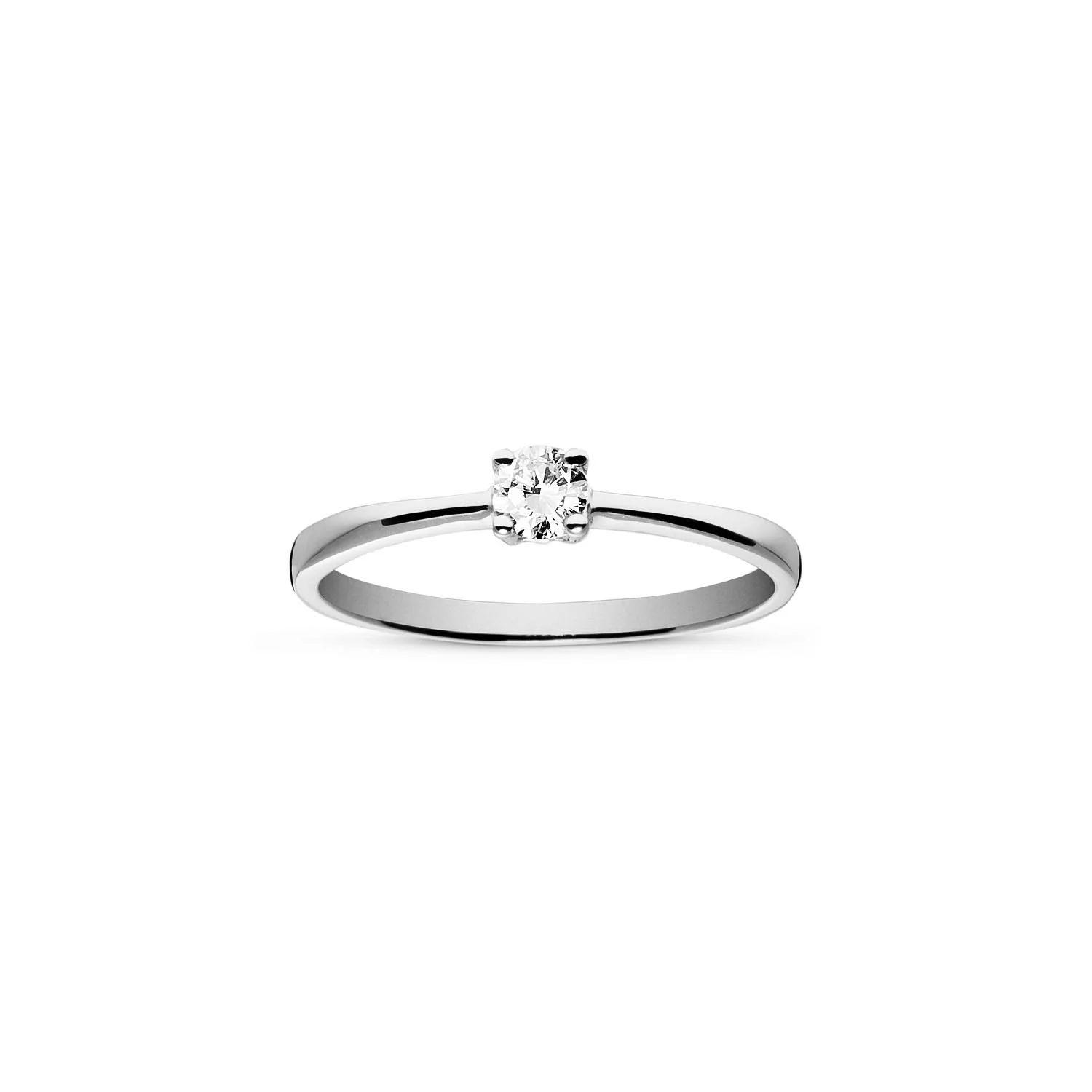 Diamond Collection - Ring, 1x0,14 ct. w/si - 14 kt. hvidguld
