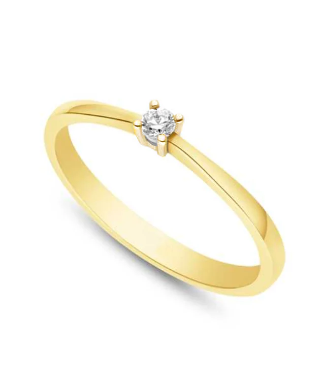 Diamond Collection - Solitairering 05 - 14 kt. guld