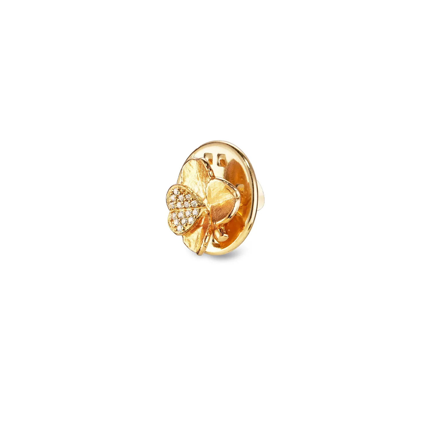 Flora Danica - Firkløver Pavé pin - FLC-PI-G-PAVE - Image 4
