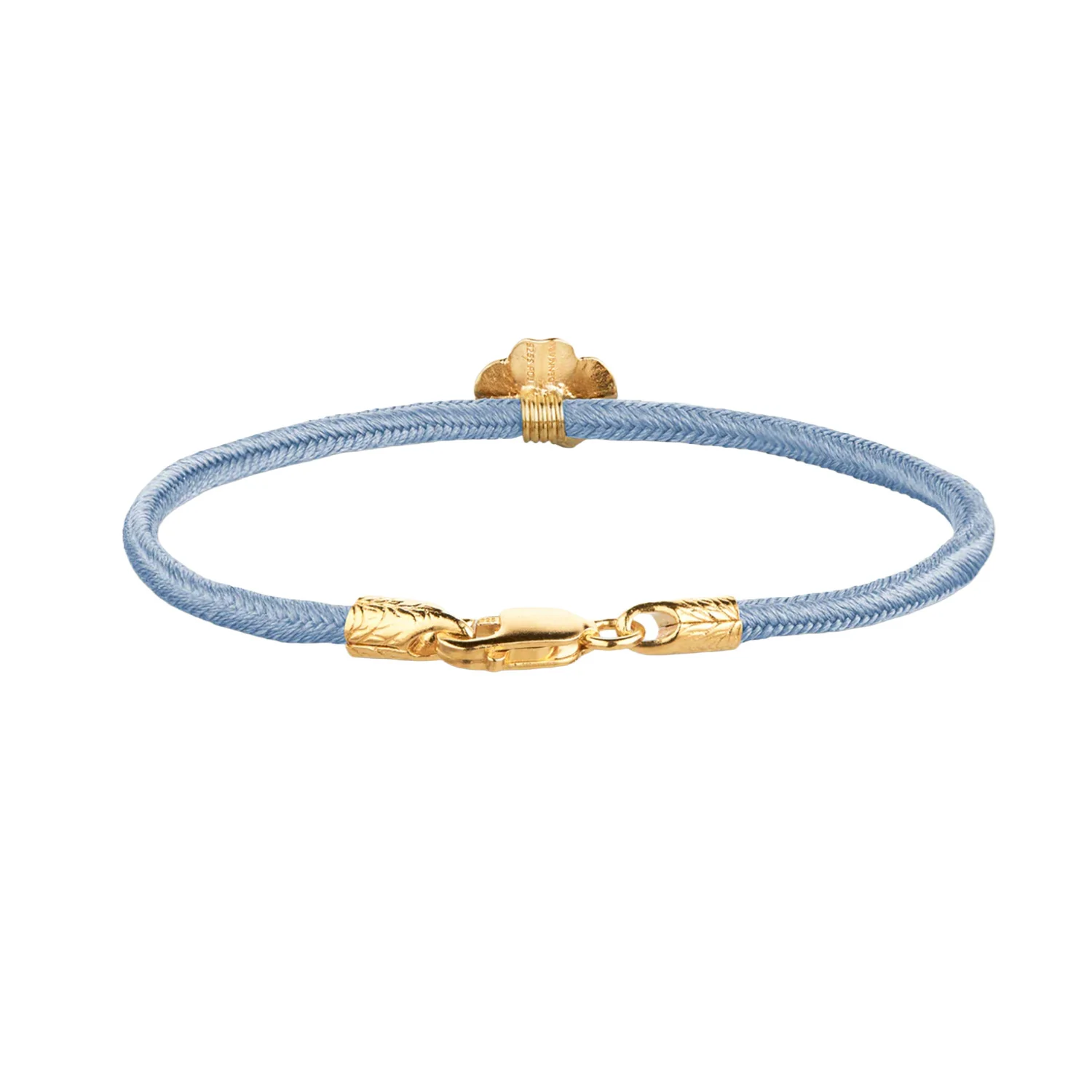 Flora Danica - Firkløver silkearmbånd, blå - FLC-SILK-BLUE-G - Image 3