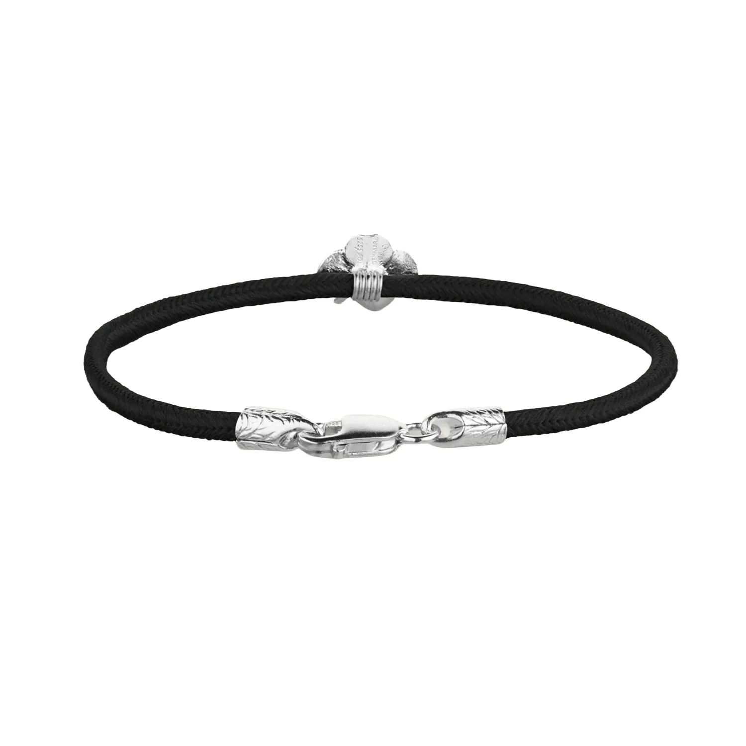Flora Danica - Firkløver silkearmbånd, sort - FLC-SILK-BLACK-S - Image 2