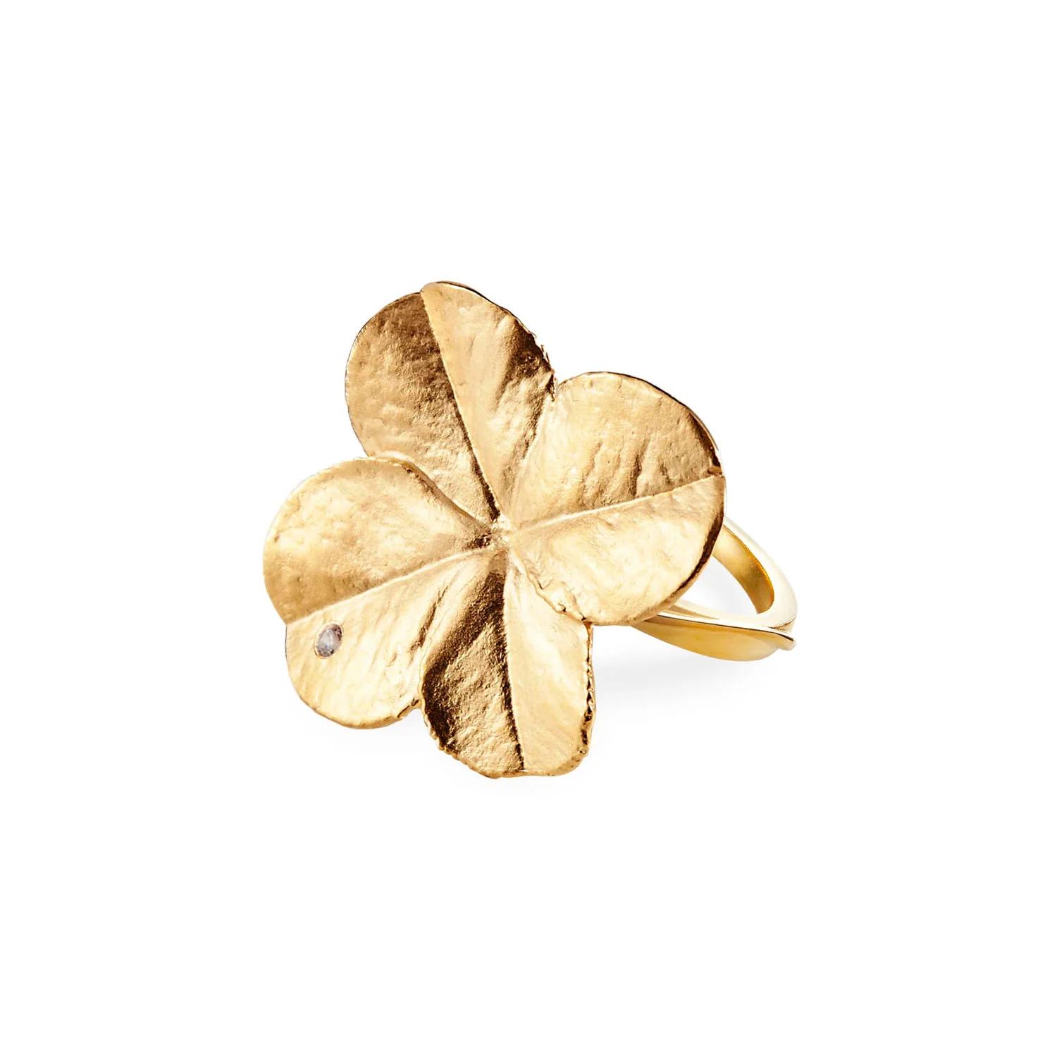 Flora Danica - Firkløver Statement ring - FLC-STRI-G