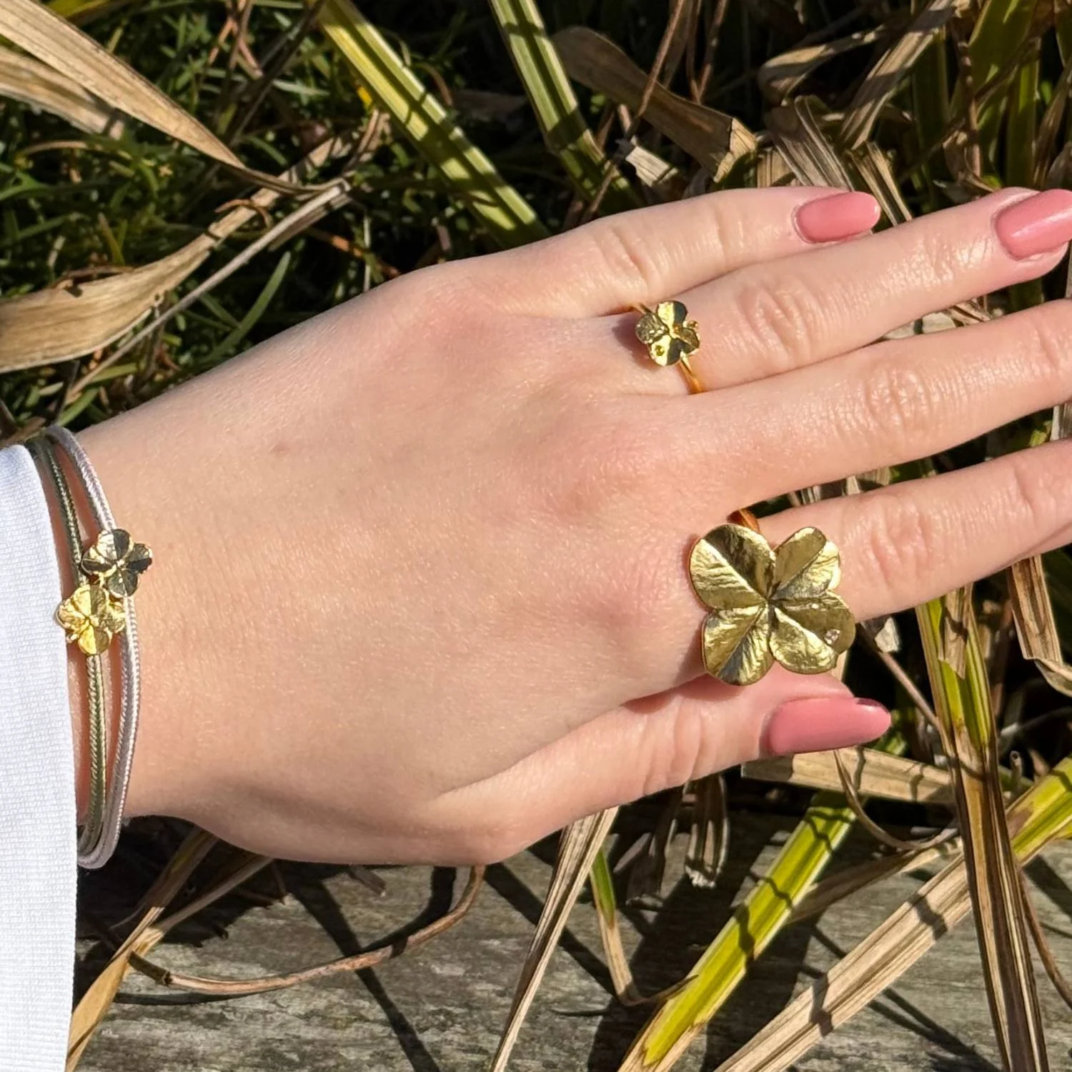 Flora Danica - Firkløver Statement ring - FLC-STRI-G - Image 7