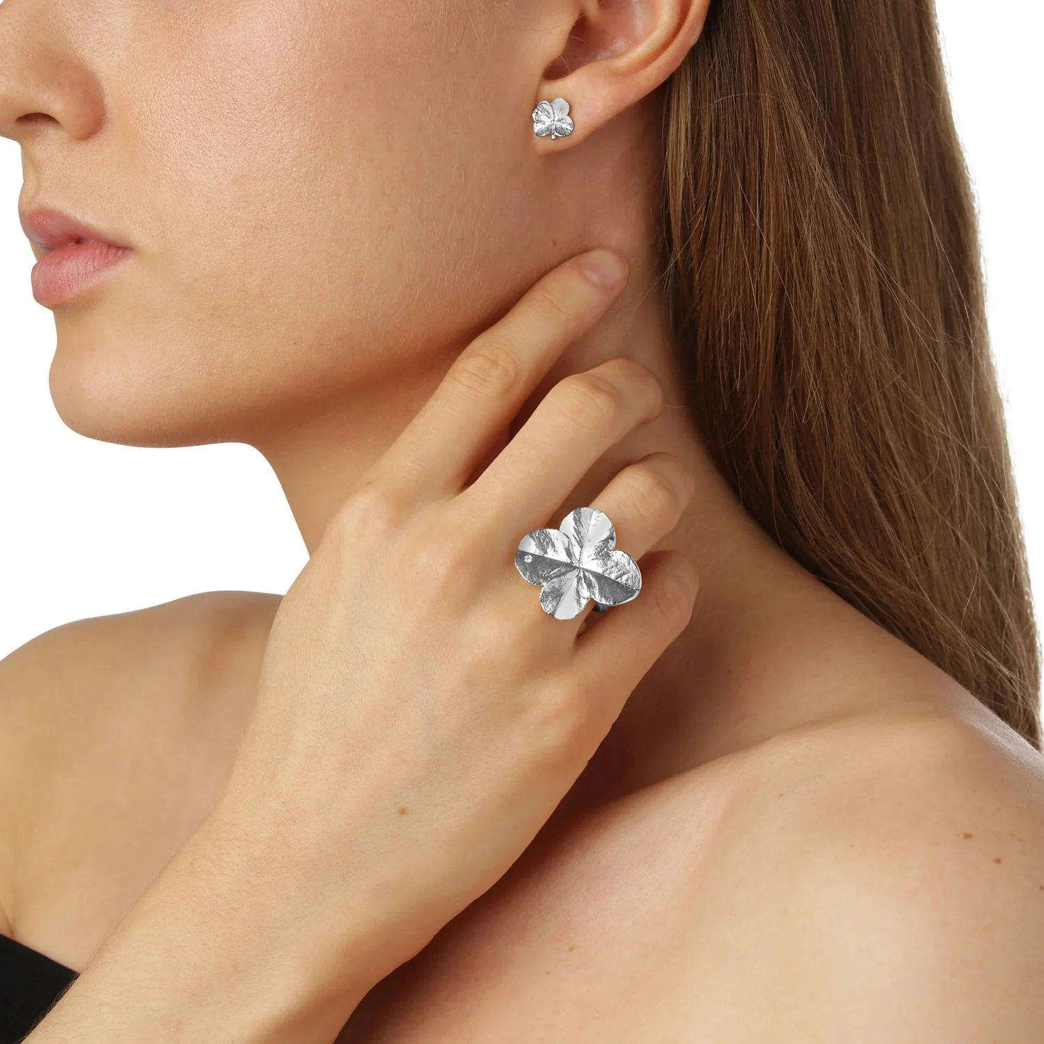 Flora Danica - Firkløver Statement ring - FLC-STRI-S - Image 2