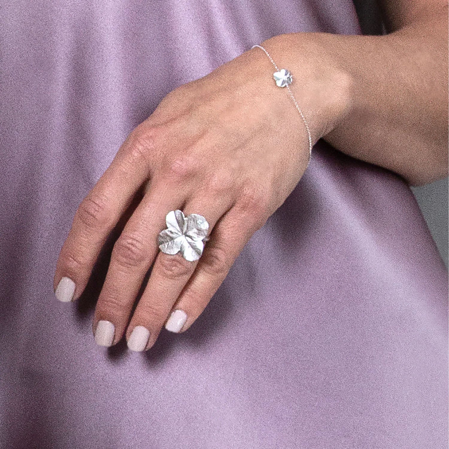 Flora Danica - Firkløver Statement ring - FLC-STRI-S - Image 5