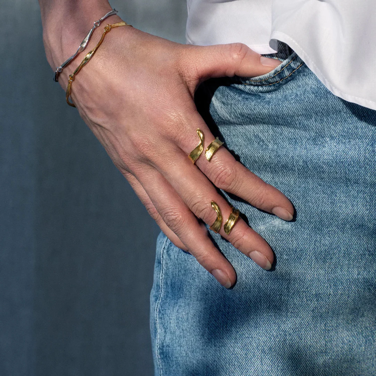 Flora Danica - Græs Statement ring - GR-STRI-G - Image 2