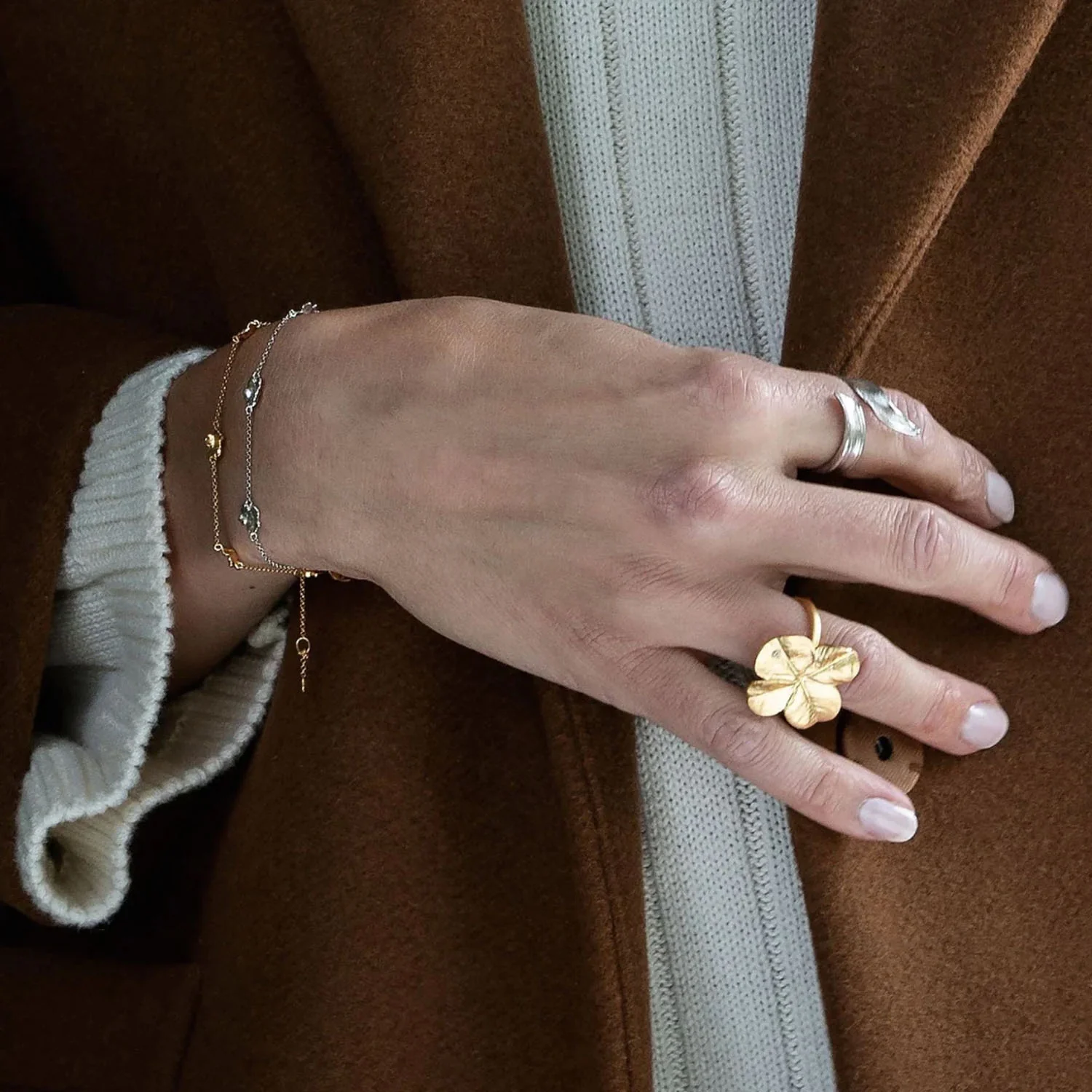 Flora Danica - Græs Statement ring - GR-STRI-S - Image 6