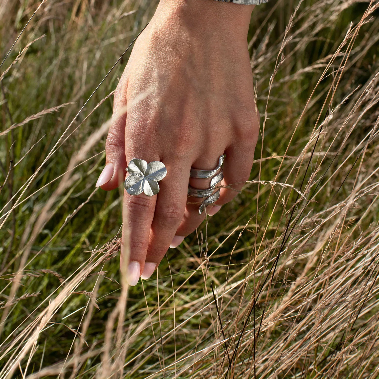 Flora Danica - Græs Statement ring - GR-STRI-S - Image 7
