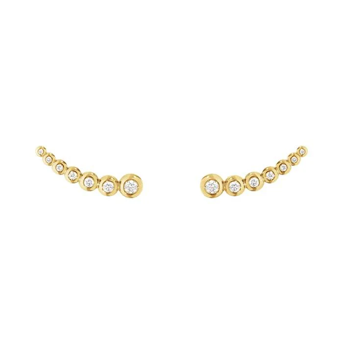 Georg Jensen - Aurora Øreringe - 18 kt. guld m/diamanter 10002176
