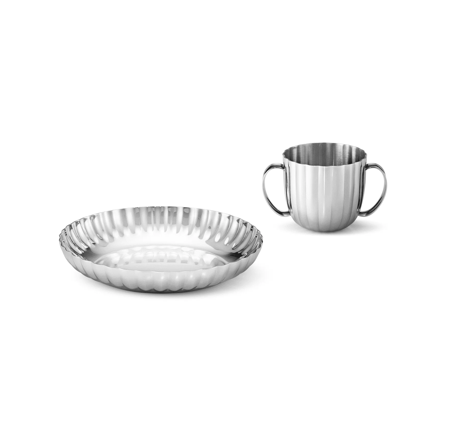 Georg Jensen - Bernadotte dyb tallerken og kop - 10019292